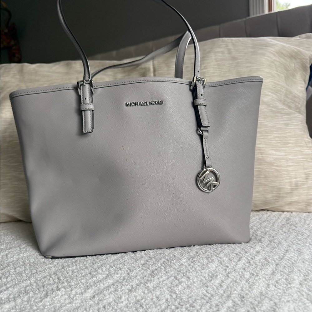 Michael Kors Light Gray Tote Bag